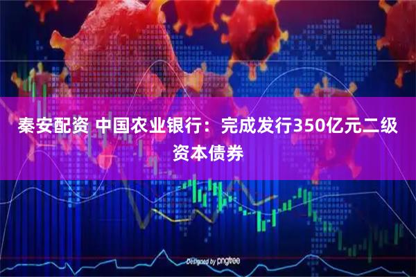 秦安配资 中国农业银行：完成发行350亿元二级资本债券